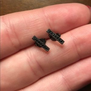 Petite Kendra Scott gunmetal studs